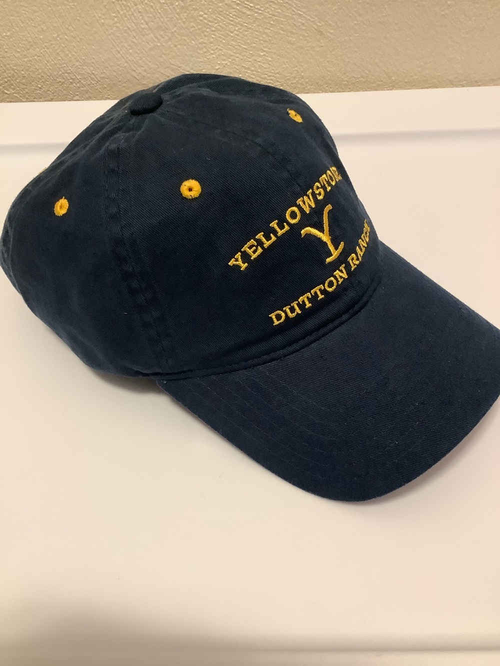 Yellowstone Dutton Ranch Navy & Gold Baseball Cap Adjustable - Picture 9 of 10